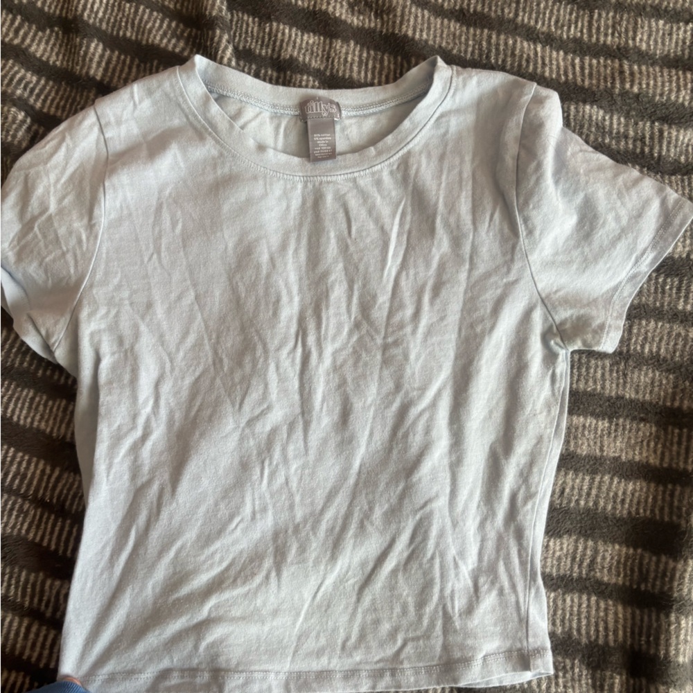 Tilly's Light blue Crop Top